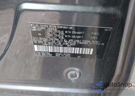 2018 Toyota Rav4 Le из США, поврежденный, VIN JTMBFREV8JJ187788